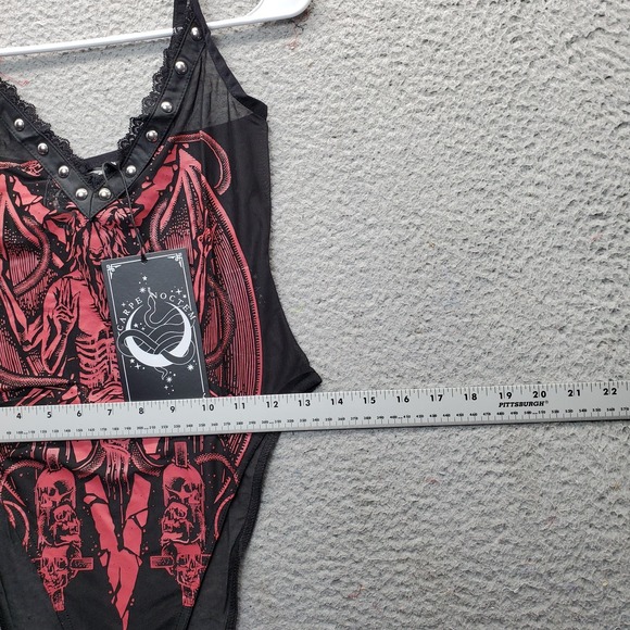 KILLSTAR Your Highness Bodysuit Women S Multi Baphomet Graphic Soft-Stretch Mesh - Picture 4 of 8